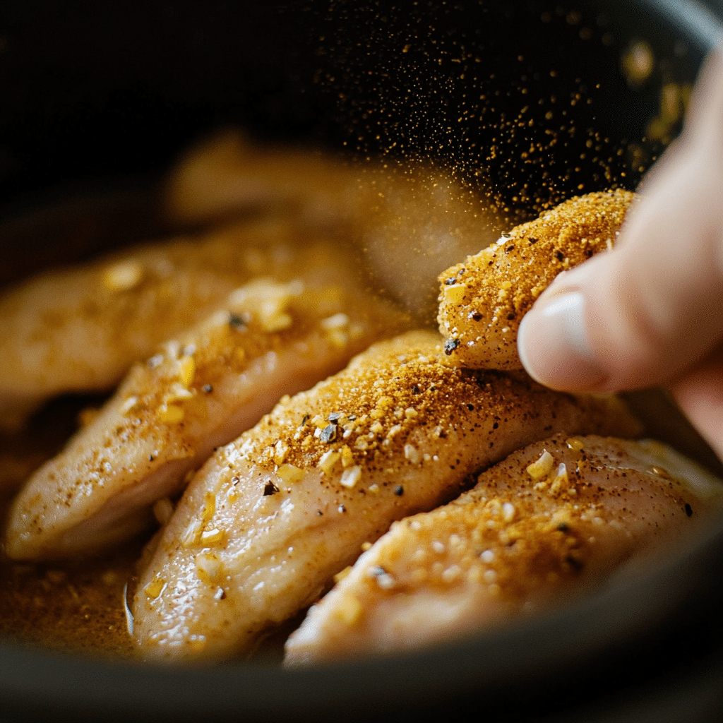 Chicken Tenders in Slow Cooker – Juicy Results in 4 Easy Steps 7 u1156984368 Chicken tenders being placed into a slow cooker h 1b9edc0d b3d1 45d7 bc36 abc667245a42 3