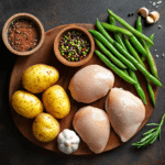 Ingredients for slow cooker chicken potatoes green beans