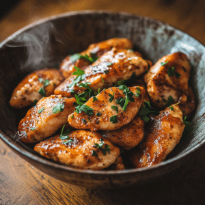 Chicken Tenders in Slow Cooker served hot