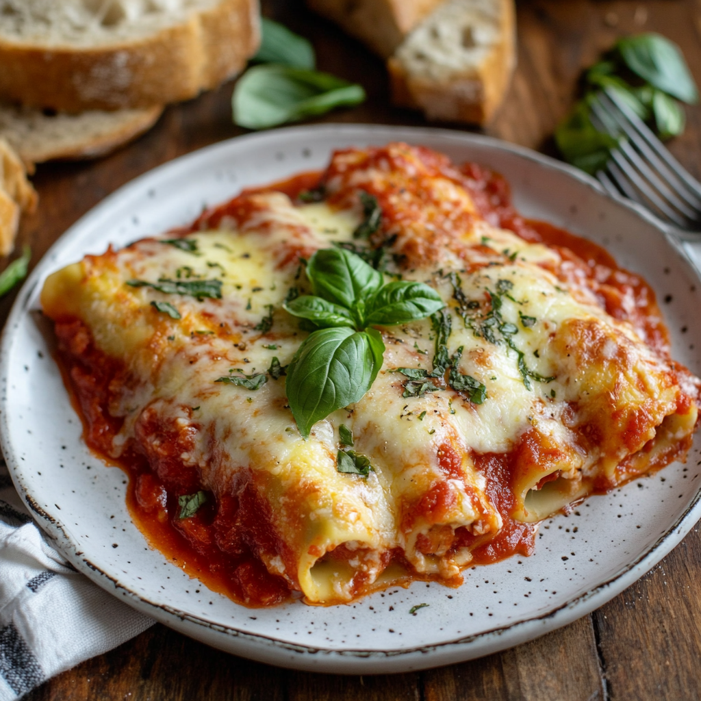 Slow Cooker Manicotti: 5 Easy Steps to Amazing Flavor 8 Manicotti on dinner plate
