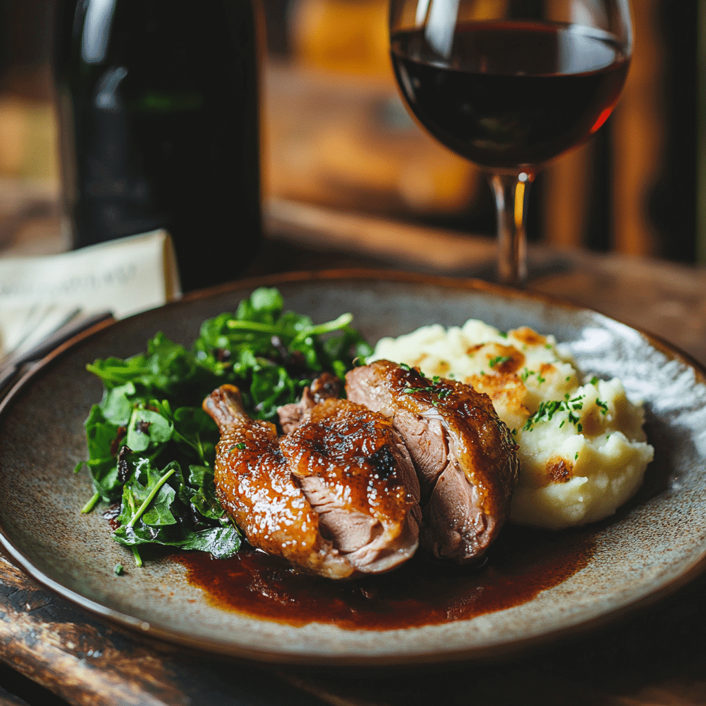 Slow Cooker Duck Recipes – 7 Powerful, Flavor-Packed Ideas You’ll Love 4 Served slow cooker duck with wine and sides