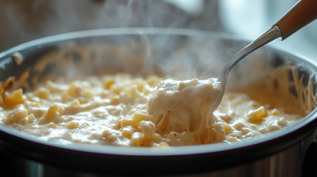 Slow Cooker Mac and Cheese Paula Deen –1 Best Creamy Recipe You’ll Love 7 stirring slow cooker mac cheese