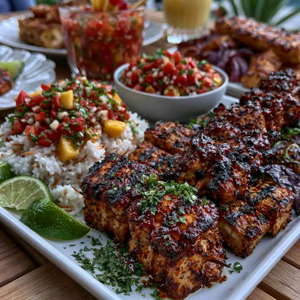 Coconut Lime Grilled Chicken Skewers