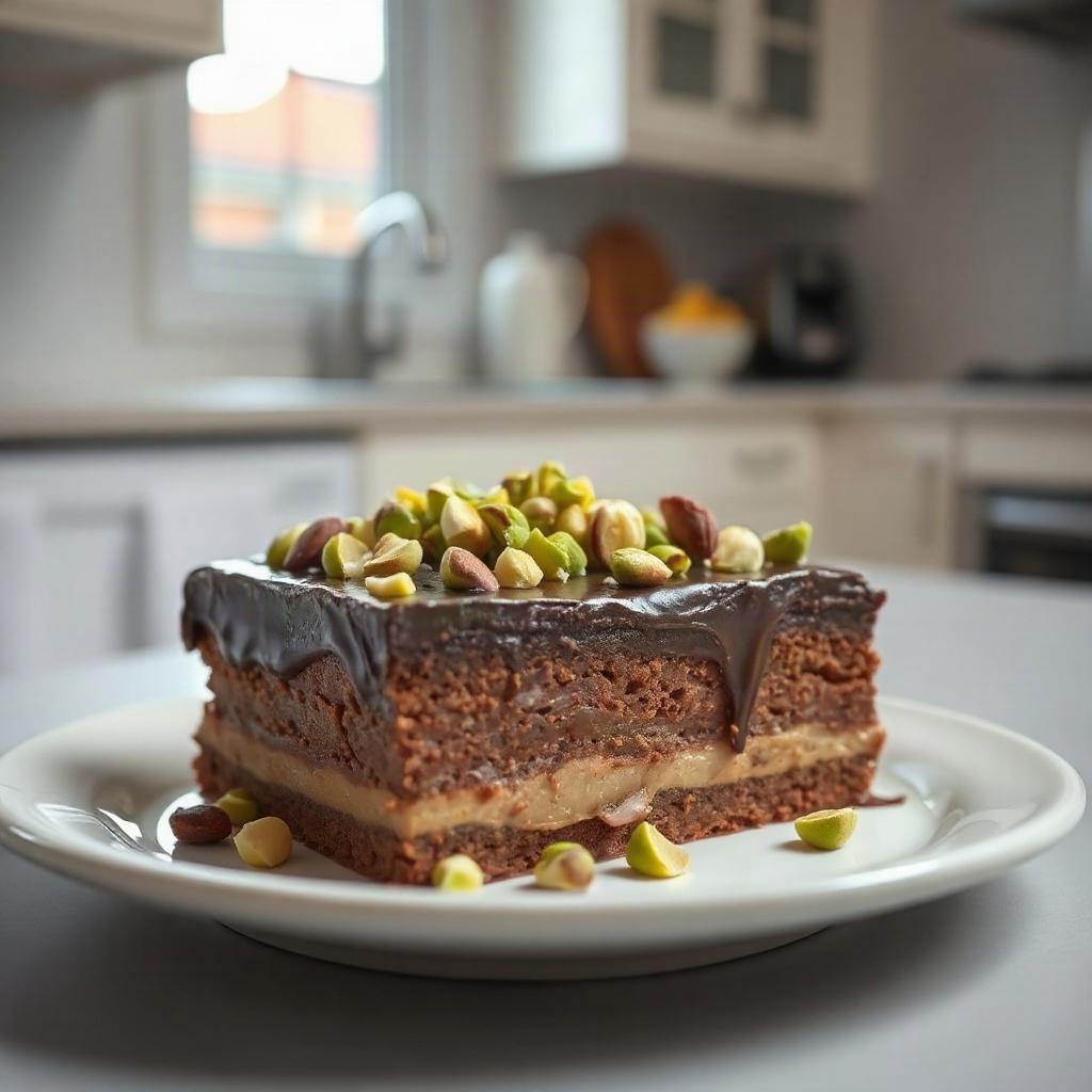 Chocolate Pistachio Recipes: The Top Flavor Combo of 2026 4 Raw ingredients for chocolate pistachio recipes, including cocoa powder, pistachios, and sugar in small bowls on a cutting board.