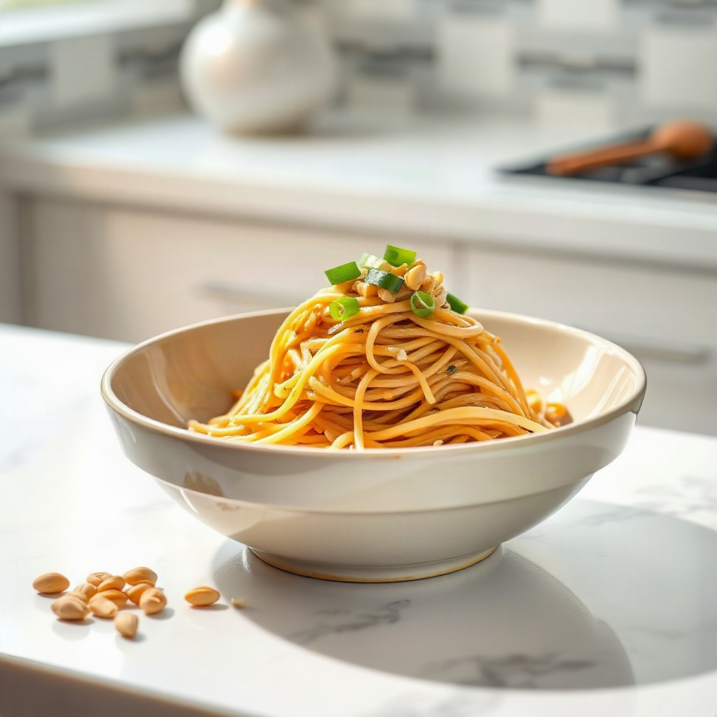 Cold Peanut Ginger Noodles: Spicy-Sweet Summer Meal Prep 6 Cold peanut ginger noodles served with fresh toppings, garnishes, and sides, distinct from the hero shot.