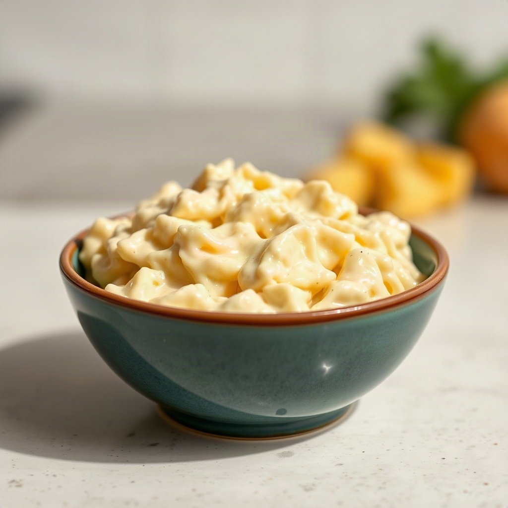 Cottage Cheese Pasta Sauce: The High-Protein Viral Hack 4 Raw ingredients for cottage cheese pasta sauce arranged in small bowls on a cutting board.