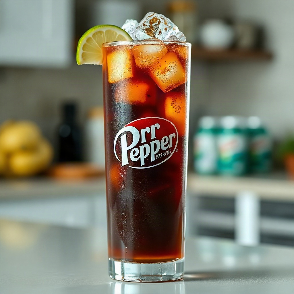 McDonald's Dirty Dr Pepper Copycat Recipe: The 2026 Menu Sensation 6 A glass of McDonald's Dirty Dr Pepper Copycat drink, garnished with ice and a lime wedge.