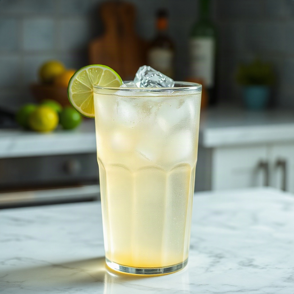 Slow Cooker Recipes 6 A finished Dirty Lime Soda, showcasing vibrant green lime and soda served in a glass.