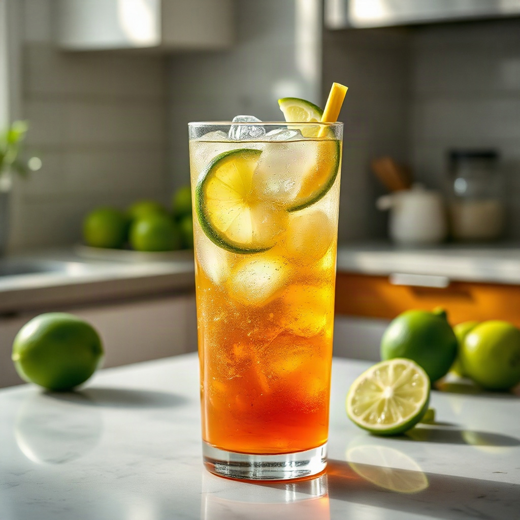 Dirty Lime Soda Recipe: A Zesty Twist on the Viral Dirty Soda 4 Raw ingredients for Dirty Lime Soda, including limes, sugar, and soda in small bowls on a cutting board.