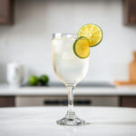 A glass of dirty sparkling water with a vibrant look, showcasing the refreshing beverage as the main subject.
