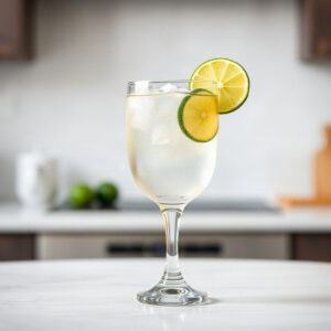 A glass of dirty sparkling water with a vibrant look, showcasing the refreshing beverage as the main subject.