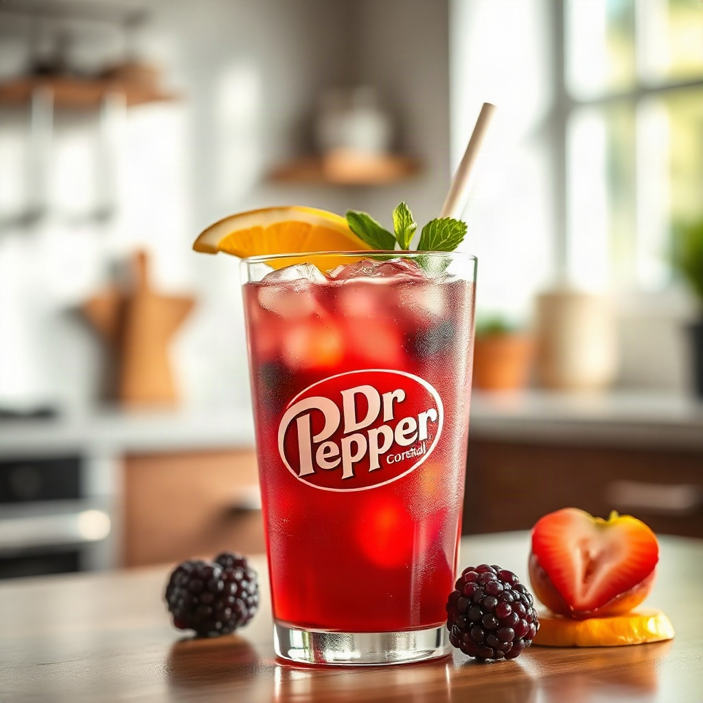 Dr Pepper Mocktail Recipes: 8 Non-Alcoholic Drinks Everyone Will Love 4 Raw ingredients for dr pepper mocktails in small bowls on a cutting board.