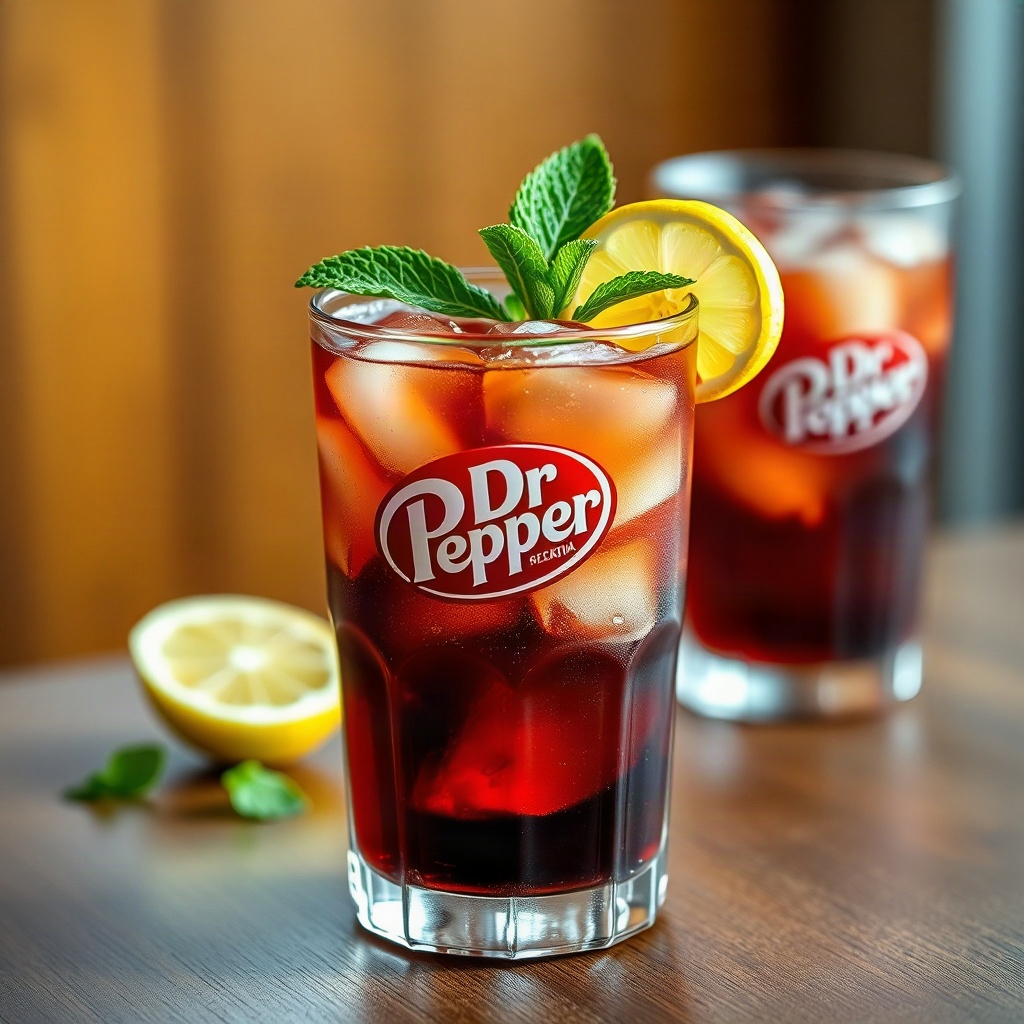 Dr Pepper Mocktail Recipes: 8 Non-Alcoholic Drinks Everyone Will Love 6 A variety of colorful Dr Pepper mocktails garnished with fruit and herbs, presented in unique glassware.