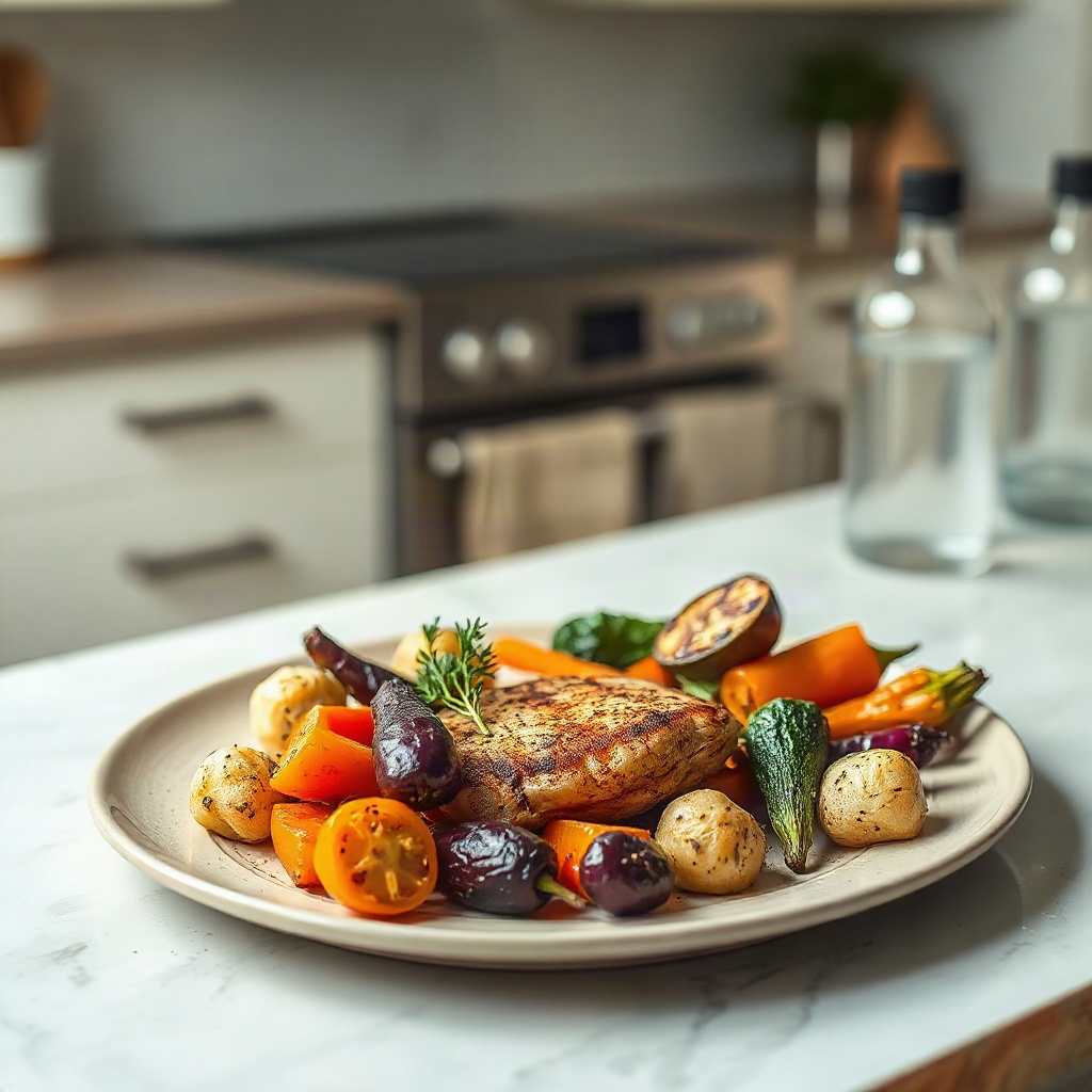 Easy Sheet Pan Dinners for Lazy Saturday Nights 6 A serving of Easy Sheet Pan Dinners for Lazy Saturday Nights with visible toppings and sides unique to the dish.