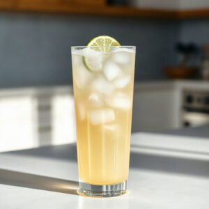 A finished plate of Diet Dirty Soda, showcasing the low-calorie drink with a vibrant color.