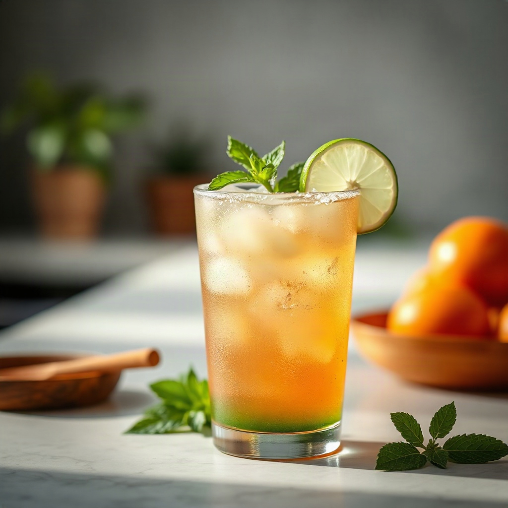 Healthy Dirty Soda Recipes: Low-Sugar, Low-Calorie Alternatives 6 A refreshing serving of healthy dirty soda with garnishes like lime and mint, distinct from the hero shot.