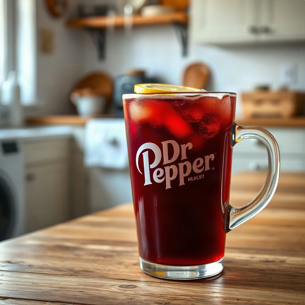 Raw ingredients for hot dr pepper recipe in small bowls on a cutting board, including Dr Pepper, lemon slices, and spices.