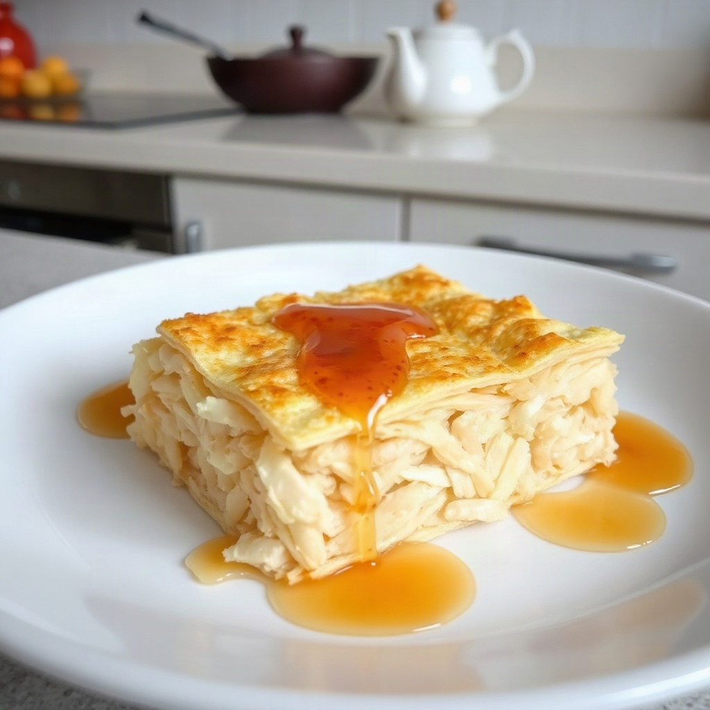 Kataifi Dessert Recipes: The Shredded Filo Pastry Trend 4 Raw ingredients for kataifi dessert recipes, including shredded filo pastry, arranged in small bowls on a counter.
