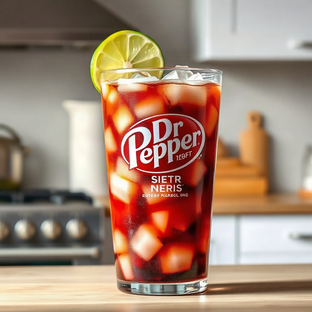 Slow Cooker Recipes 4 Plated McDonald's Dirty Dr Pepper Copycat Recipe, showcasing the vibrant drink with ice and a lime wedge. — dirty dr pepper mcdonalds