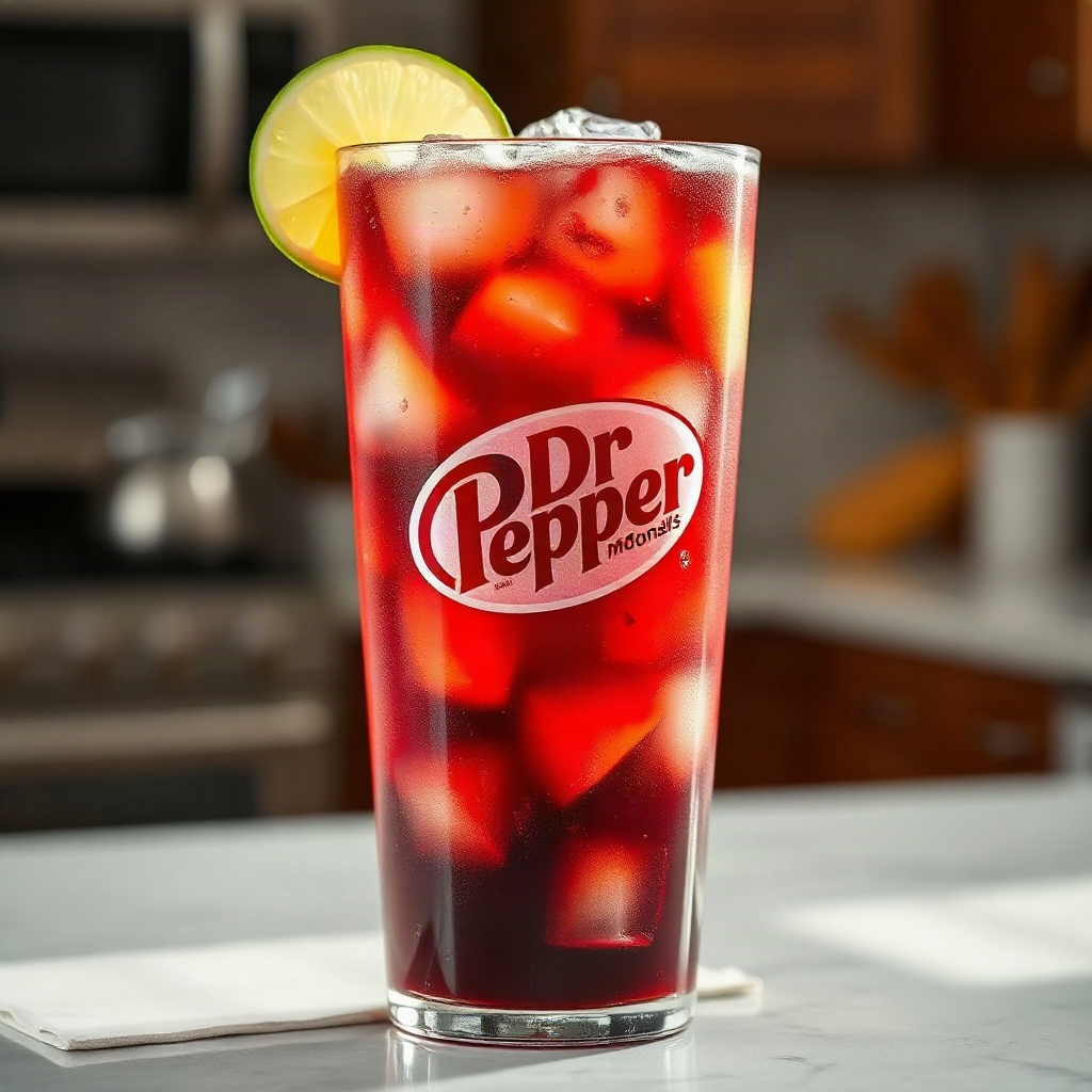 McDonald's Dirty Dr Pepper Copycat Recipe: The 2026 Menu Sensation 4 Small bowls of raw ingredients for McDonald's Dirty Dr Pepper Copycat Recipe arranged on a counter.