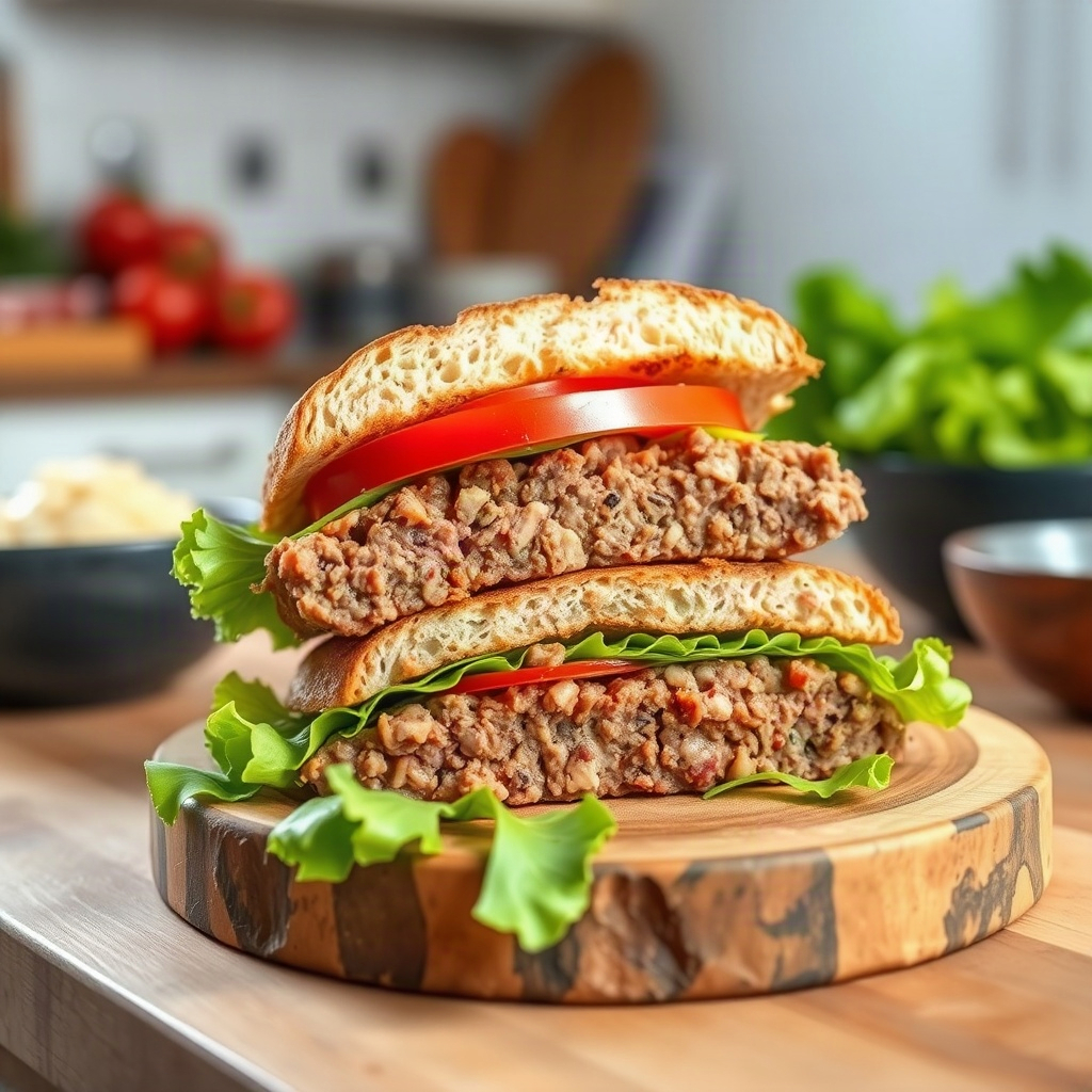 Various raw ingredients for leftover meatloaf recipes arranged in small bowls on a cutting board.