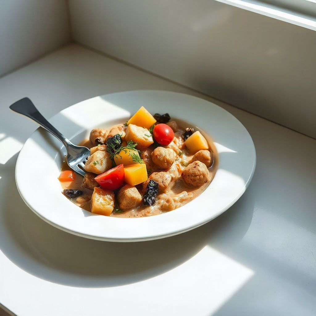 Finished dish of Slow Cooker Low FODMAP recipe, showcasing a well-plated meal with vibrant colors.