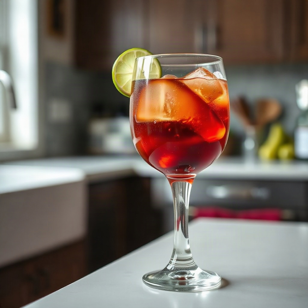 Southern Comfort and Dr Pepper: A Classic Spiked Dirty Soda Recipe 4 Raw ingredients for Southern Comfort and Dr Pepper arranged in small bowls on a counter.