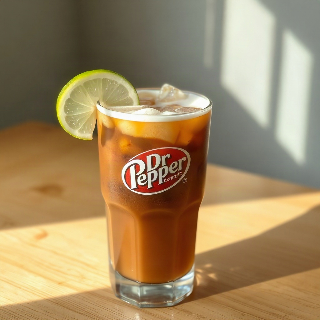 Vanilla Dirty Dr Pepper Recipe: A Sweet and Creamy Soda Hack 4 Raw ingredients for Vanilla Dirty Dr Pepper, including small bowls and a cutting board with various components arranged.